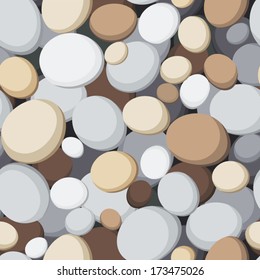Seamless background with stones. Vector illustration.