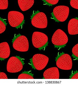 Seamless background. strawberries