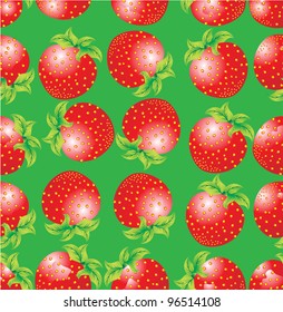Seamless background with strawberries