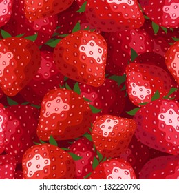 Seamless background with strawberries. Vector illustration.