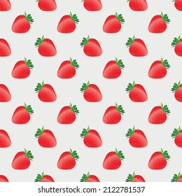 Seamless background with strawberries. Vector illustration. Texture for fabric, wrapping, wallpaper. Decorative print.