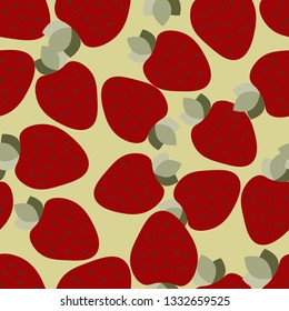Seamless background with strawberry.
