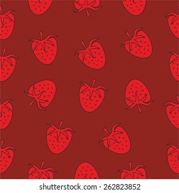 Seamless background strawberry