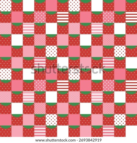 seamless background of strawberry lattice pattern