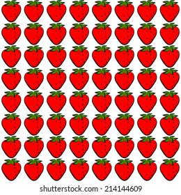 Seamless background with strawberry pattern. Vector illustration