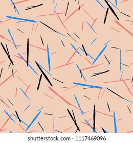 Seamless Background with Stripes.

 Abstract Scratched Texture with Dry Brush Strokes. Scribbled Grunge Rapport for Tablecloth, Shirt, Dress. Trendy Vector Background