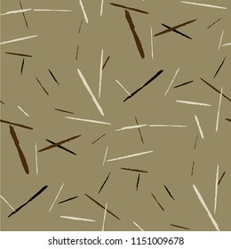 Seamless Background with Stripes. Abstract Scratched Texture with Brush Strokes. Scribbled Grunge Motif for Cloth, Shirt, Dress. Trendy Vector Background with Stripes