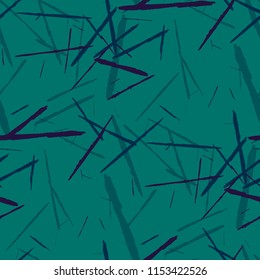 Seamless Background with Stripes. Abstract Scratched Texture with Brush Strokes. Scribbled Grunge Pattern for Chintz, Calico, Linen. Retro Vector Background with Stripes