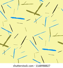 Seamless Background with Stripes. Abstract Scratched Texture with Dry Brush Strokes. Scribbled Grunge Motif for Tablecloth, Shirt, Dress. Retro Vector Background with Stripes