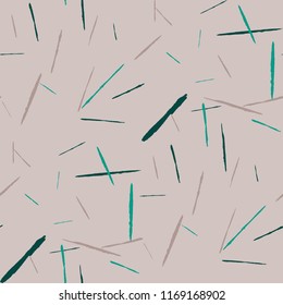 Seamless Background with Stripes. Abstract Scratched Texture with Brush Strokes. Scribbled Grunge Motif for Tablecloth, Shirt, Dress. Retro Vector Background with Stripes