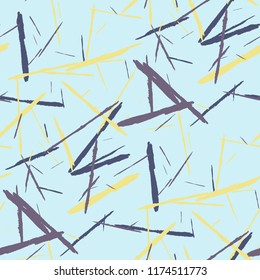 Seamless Background with Stripes. Abstract Scratched Texture with Brush Strokes. Scribbled Grunge Rapport for Tablecloth, Wallpaper, Dress. Rustic Vector Background