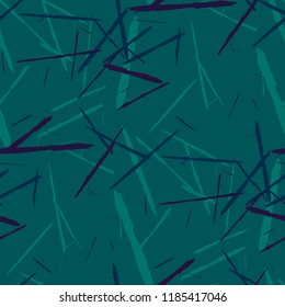 Seamless Background with Stripes. Abstract Scratched Texture with Dry Brush Strokes. Scribbled Grunge Pattern for Cloth, Cotton, Curtains. Rustic Vector Background