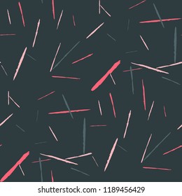 Seamless Background with Stripes. Abstract Scratched Texture with Dry Brush Strokes. Scribbled Grunge Pattern for Tablecloth, Wallpaper, Linen. Retro Vector Background