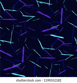 Seamless Background with Stripes. Abstract Scratched Texture with Dry Brush Strokes. Scribbled Grunge Pattern for Print, Cotton, Curtains. Trendy Vector Background