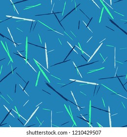 Seamless Background with Stripes. Abstract Scratched Texture with Brush Strokes. Scribbled Grunge Pattern for Tablecloth, Shirt, Dress. Rustic Vector Background