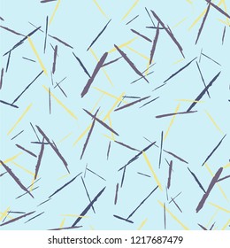 Seamless Background with Stripes. Abstract Scratched Texture with Brush Strokes. Scribbled Grunge Rapport for Chintz, Calico, Linen. Rustic Vector Background