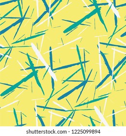 Seamless Background with Stripes. Abstract Scratched Texture with Dry Brush Strokes. Scribbled Grunge Rapport for Chintz, Wallpaper, Linen. Trendy Vector Background