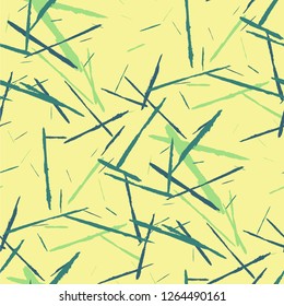 Seamless Background with Stripes. Abstract Scratched Texture with Dry Brush Strokes. Scribbled Grunge Pattern for Print, Cotton, Curtains. Rustic Vector Background with Stripes