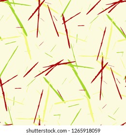 Seamless Background with Stripes. Abstract Scratched Texture with Dry Brush Strokes. Scribbled Grunge Rapport for Cloth, Shirt, Dress. Trendy Vector Background