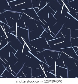 Seamless Background with Stripes. Abstract Scratched Texture with Brush Strokes. Scribbled Grunge Rapport for Cloth, Cotton, Curtains. Rustic Vector Background