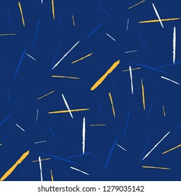 Seamless Background with Stripes. Abstract Scratched Texture with Dry Brush Strokes. Scribbled Grunge Motif for Tablecloth, Wallpaper, Linen. Retro Vector Background with Stripes