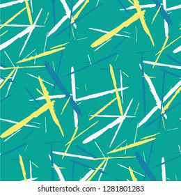 Seamless Background with Stripes. Abstract Scratched Texture with Brush Strokes. Scribbled Grunge Rapport for Print, Cotton, Curtains. Rustic Vector Background