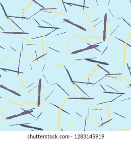 Seamless Background with Stripes. Abstract Scratched Texture with Brush Strokes. Scribbled Grunge Rapport for Chintz, Wallpaper, Linen. Retro Vector Background