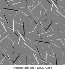 Seamless Background with Stripes. Abstract Scratched Texture with Brush Strokes. Scribbled Grunge Motif for Tablecloth, Wallpaper, Linen. Trendy Vector Background with Stripes