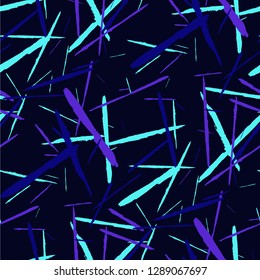 Seamless Background with Stripes. Abstract Scratched Texture with Brush Strokes. Scribbled Grunge Pattern for Tablecloth, Wallpaper, Dress. Trendy Vector Background with Stripes