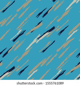 Seamless Background with Stripes. Abstract Scratched Texture with Ragged Brushstrokes. Scribbled Grunge Pattern for Print, Cloth, Textile. Rustic Vector Background