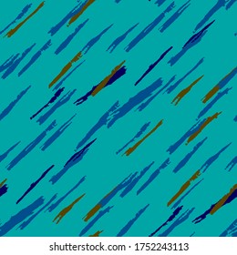 Seamless Background with Stripes. Abstract Scratched Texture with Ragged Brush Strokes. Scribbled Grunge Motif for Wallpaper, Print, Textile. Rustic Vector Background with Stripes