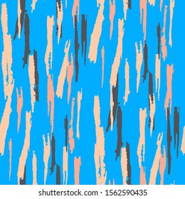 Seamless Background with Stripes. Abstract Texture with Horizontal, Vertical, Diagonal Dry Brush Strokes Scribbled Grunge Rapport for Chintz, Linen, Wallpaper. Rustic Vector Background with Stripes