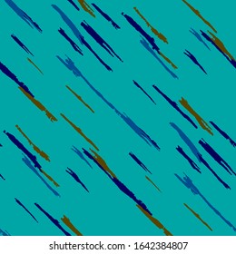 Seamless Background with Stripes. Abstract Texture with Horizontal Dry Brush Strokes Scribbled Grunge Rapport for Cotton, Print, Textile. Trendy Vector Background