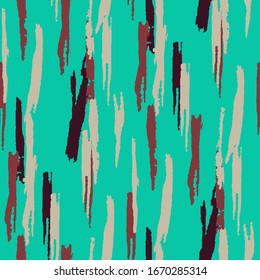 Seamless Background with Stripes. Abstract Texture with Horizontal Dry Brush Strokes Scribbled Grunge Rapport for Chintz, Linen, Wallpaper. Trendy Vector Background with Stripes