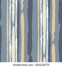 Seamless Background with Stripes Painted Lines. Texture with Vertical Brush Strokes. Scribbled Grunge Motif for Sportswear, Fabric, Wallpaper. Retro Vector Background with Stripes