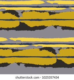 Seamless Background with Stripes Painted Lines. Texture with Horizontal Brush Strokes. Scribbled Grunge Pattern for Sportswear, Fabric, Cloth. Rustic Vector Background with Stripes