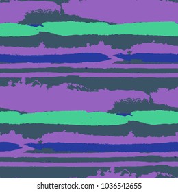 Seamless Background with Stripes Painted Lines. Texture with Horizontal Dry Brush Strokes. Scribbled Grunge Rapport for Cloth, Fabric, Textile. Trendy Vector Background with Stripes