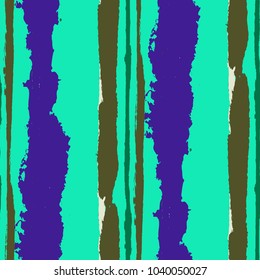 Seamless Background with Stripes Painted Lines. Texture with Vertical Brush Strokes. Scribbled Grunge Pattern for Sportswear, Fabric, Wallpaper. Rustic Vector Background with Stripes