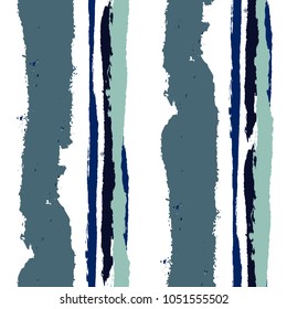 Seamless Background with Stripes Painted Lines. Texture with Vertical Brush Strokes. Scribbled Grunge Rapport for Sportswear, Fabric, Cloth. Rustic Vector Background