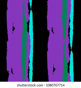 Seamless Background with Stripes Painted Lines. Texture with Vertical Brush Strokes. Scribbled Grunge Rapport for Cloth, Swimwear, Textile. Trendy Vector Background with Stripes