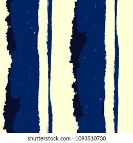 Seamless Background with Stripes Painted Lines. Texture with Vertical Brush Strokes. Scribbled Grunge Motif for Cloth, Swimwear, Textile. Trendy Vector Background