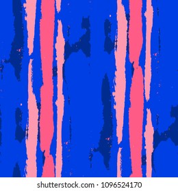 Seamless Background with Stripes Painted Lines. Texture with Vertical Brush Strokes. Scribbled Grunge Rapport for Sportswear, Fabric, Cloth. Rustic Vector Background with Stripes