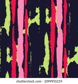 Seamless Background with Stripes Painted Lines. Texture with Vertical Brush Strokes. Scribbled Grunge Rapport for Sportswear, Fabric, Cloth. Retro Vector Background