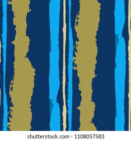 Seamless Background with Stripes Painted Lines. Texture with Vertical Dry Brush Strokes. Scribbled Grunge Rapport for Linen, Fabric, Wallpaper. Rustic Vector Background