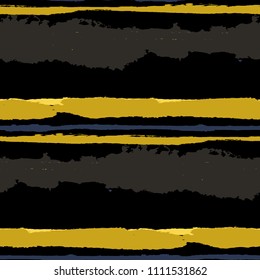 Seamless Background with Stripes Painted Lines. Texture with Horizontal Brush Strokes. Scribbled Grunge Pattern for Cloth, Fabric, Textile. Retro Vector Background with Stripes