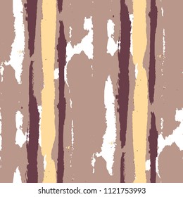 Seamless Background with Stripes Painted Lines. Texture with Vertical Brush Strokes. Scribbled Grunge Pattern for Sportswear, Paper, Cloth. Trendy Vector Background