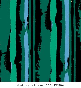 Seamless Background with Stripes Painted Lines. Texture with Vertical Brush Strokes. Scribbled Grunge Rapport for Cloth, Swimwear, Textile. Retro Vector Background