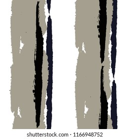 Seamless Background with Stripes Painted Lines. Texture with Vertical Dry Brush Strokes. Scribbled Grunge Rapport for Sportswear, Paper, Cloth. Retro Vector Background