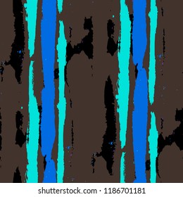 Seamless Background with Stripes Painted Lines. Texture with Vertical Brush Strokes. Scribbled Grunge Rapport for Cloth, Fabric, Textile. Trendy Vector Background with Stripes
