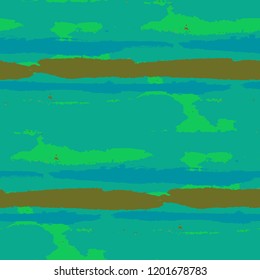 Seamless Background with Stripes Painted Lines. Texture with Horizontal Dry Brush Strokes. Scribbled Grunge Motif for Sportswear, Fabric, Cloth. Trendy Vector Background with Stripes